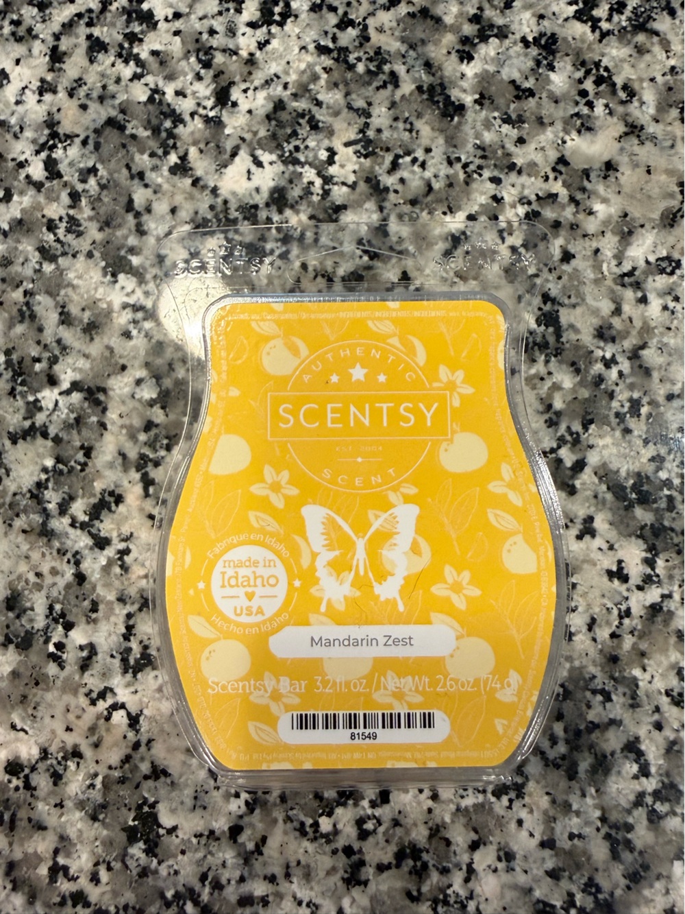 Scentsy Mandarin Zest Wax Bar
